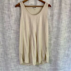 Nau Hemp Organic Cotton Sleeveless Tunic Cream Size Large